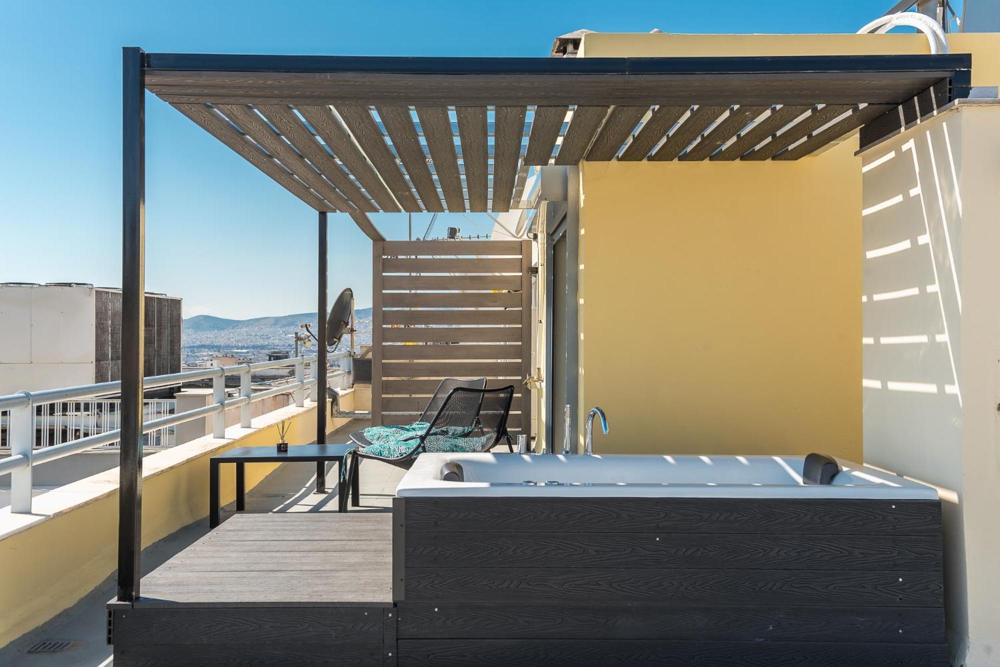 Acropolis View Mini Sky Suite & Hot Tub Афины Экстерьер фото