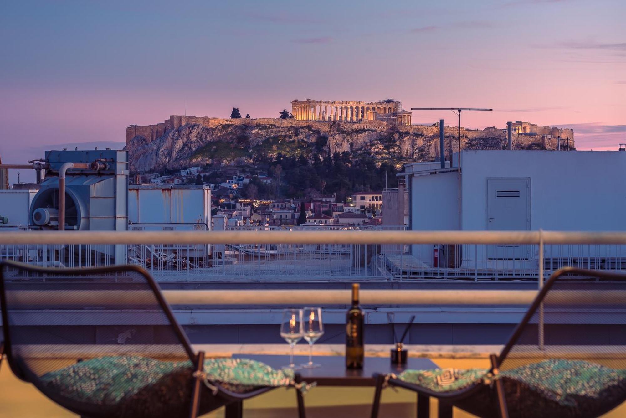 Acropolis View Mini Sky Suite & Hot Tub Афины Экстерьер фото